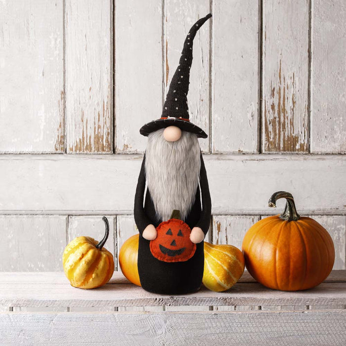 28"H Halloween Fabric Gnome Standing Decor