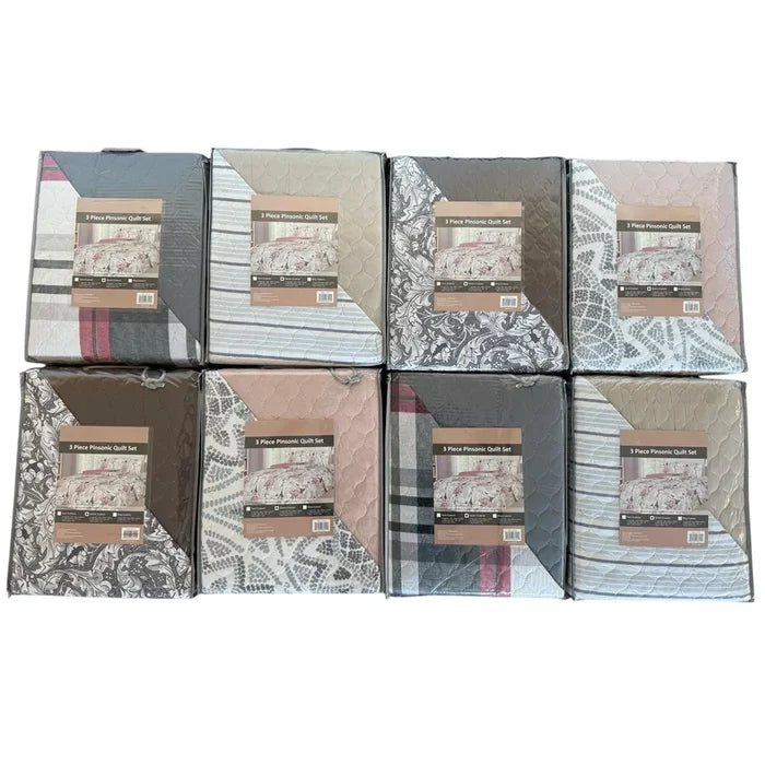 3-PC REVERSIBLE QUILT SET