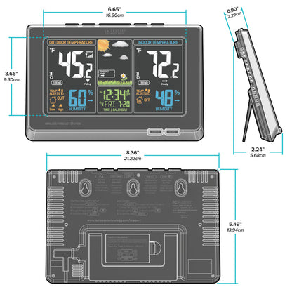 308-1414B weather station dimensions