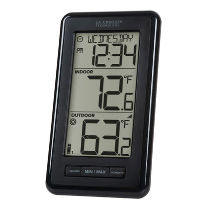 ws-9160 Digital thermometer with weather display on a white background