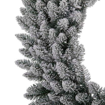 30"D Pre-Lit Snow Flocked Christmas Wreath with 50 Warm White Lights