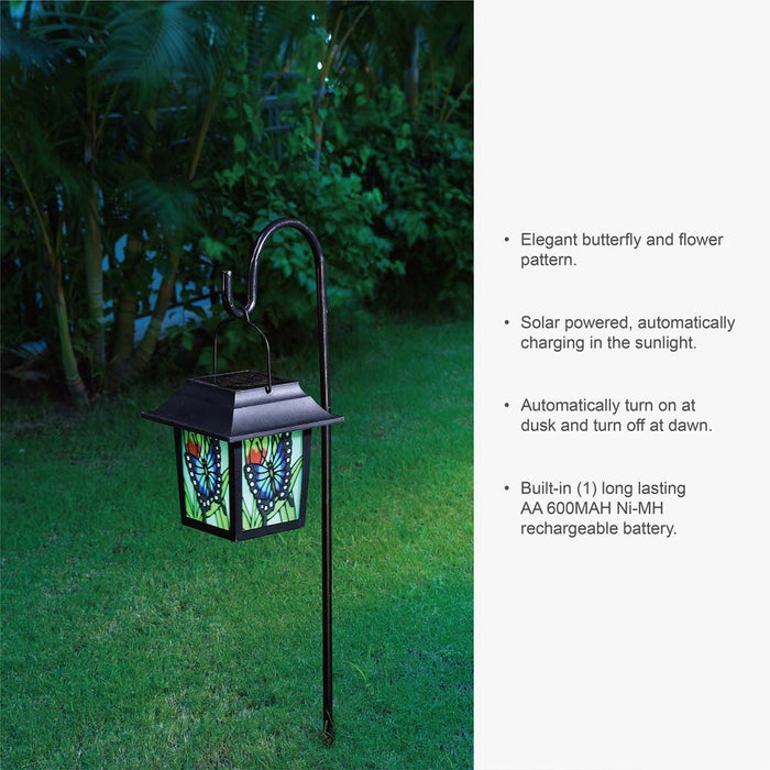 30"H Solar Powered LED Pathway Light with a Garden Stake