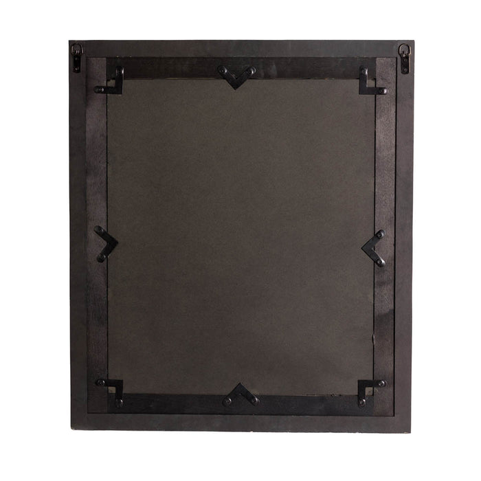 31.5"H Oversized Farmhouse Wood Window Frame Wall Mirror