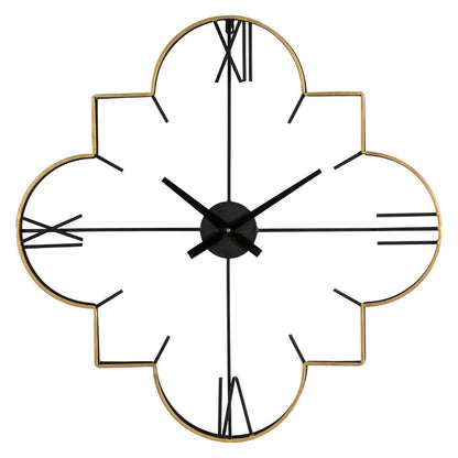 31.90"D Oversized Modern Metal Golden & Black Novelty Wall Clock