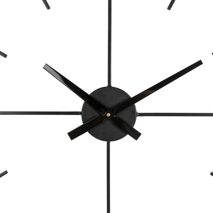 31.90"D Oversized Modern Metal Golden & Black Novelty Wall Clock