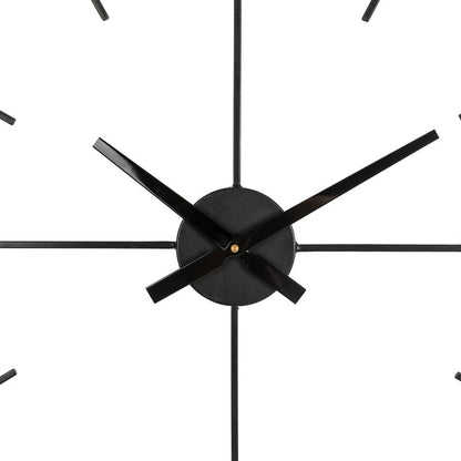 31.90"D Oversized Modern Metal Golden & Black Novelty Wall Clock