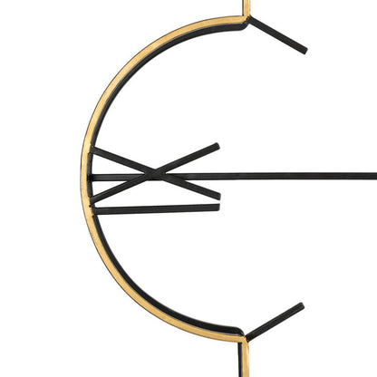 31.90"D Oversized Modern Metal Golden & Black Novelty Wall Clock