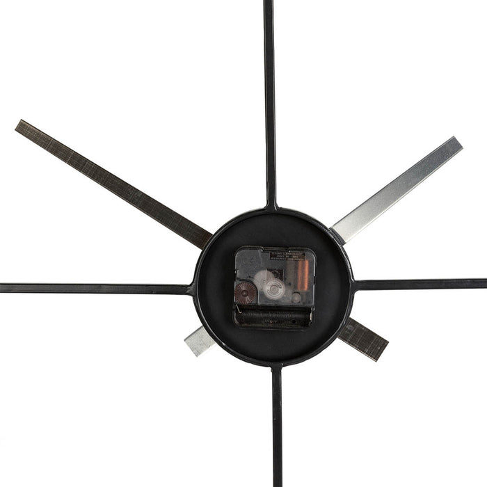 31.90"D Oversized Modern Metal Golden & Black Novelty Wall Clock
