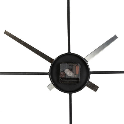 31.90"D Oversized Modern Metal Golden & Black Novelty Wall Clock
