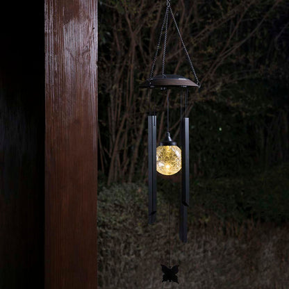 32"H Solar Powered LED Wind Chime Light