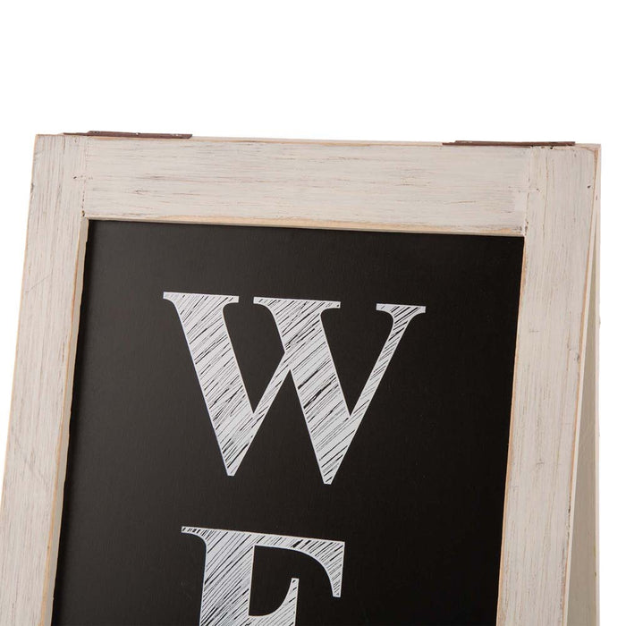 36"H Double Sided Wooden/Metal Shutter "WELCOME" Porch Sign Decor/Planter Stand