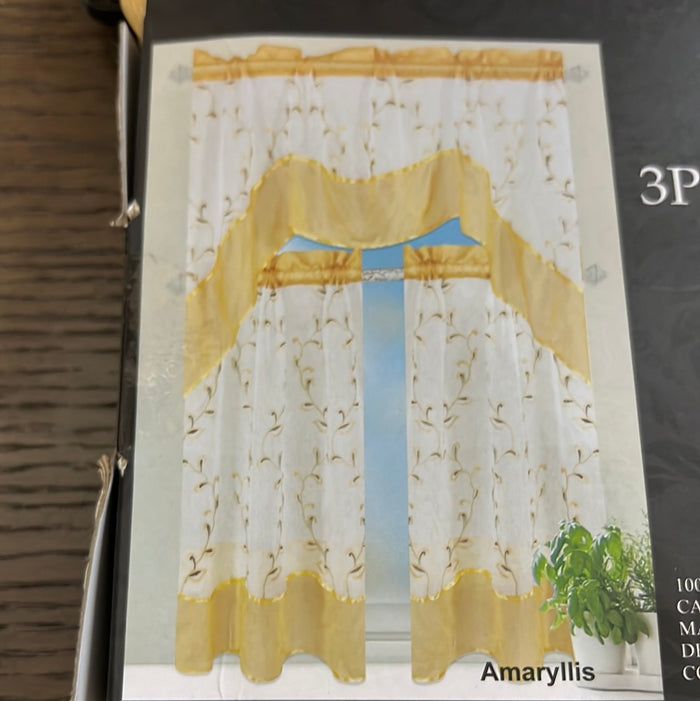 3pc kitchen curtain set