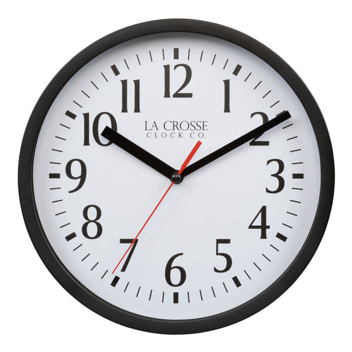404-3020B 8-inch Basics Analog Wall Clock – Black