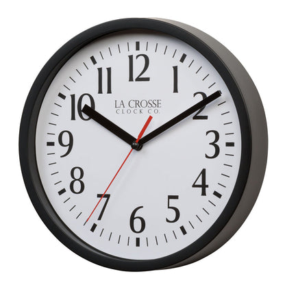404-3020B 8-inch Basics Analog Wall Clock – Black