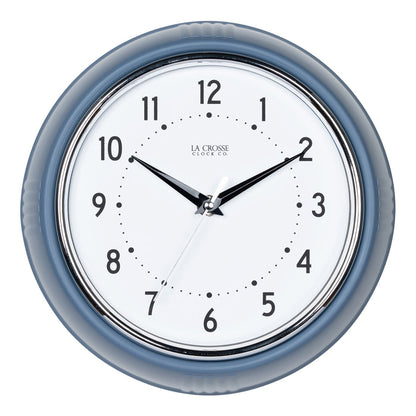 404-3024IB  9.5-Inch Diner Wall Clock - Indigo Blue