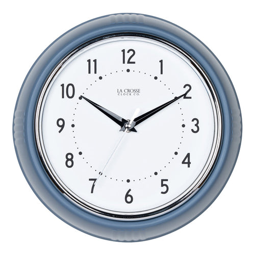 404-3024IB  9.5-Inch Diner Wall Clock - Indigo Blue