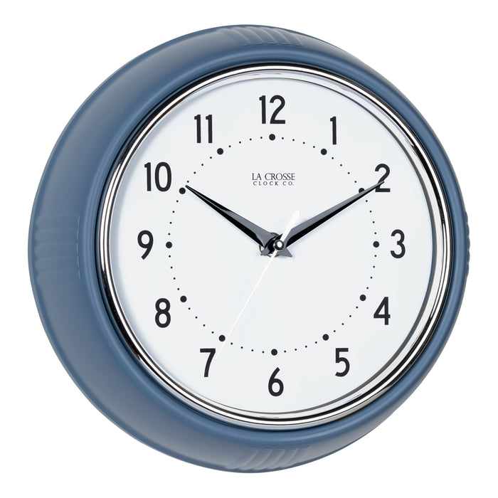 404-3024IB  9.5-Inch Diner Wall Clock - Indigo Blue