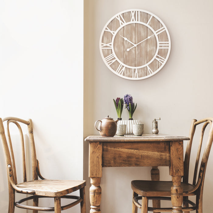 404-3450 19.7-inch Harper Wood Wall Clock