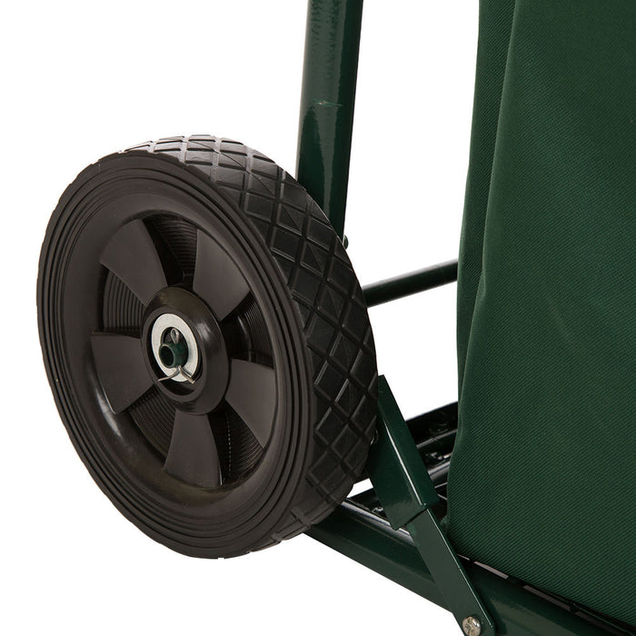 40.5''H Outdoor Cleaning Garden Cart with Detachable Polyester Leaf Trash Bag