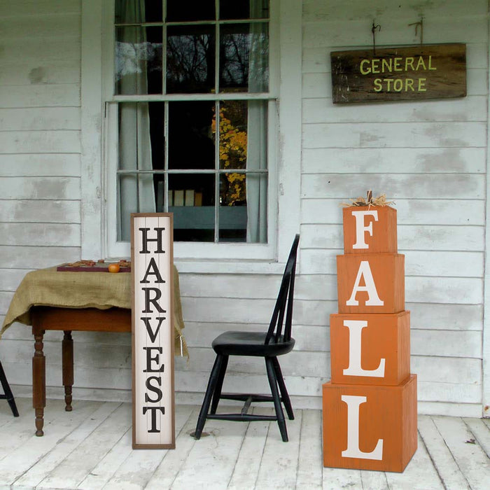 41.73"H Wooden "HARVEST" Porch Sign