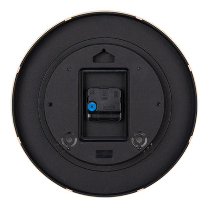 Back image of the 425-3831 11.8-inch Tide Wall Clock, showing the battery compartment, the quartz movement, and the hanging hole.
