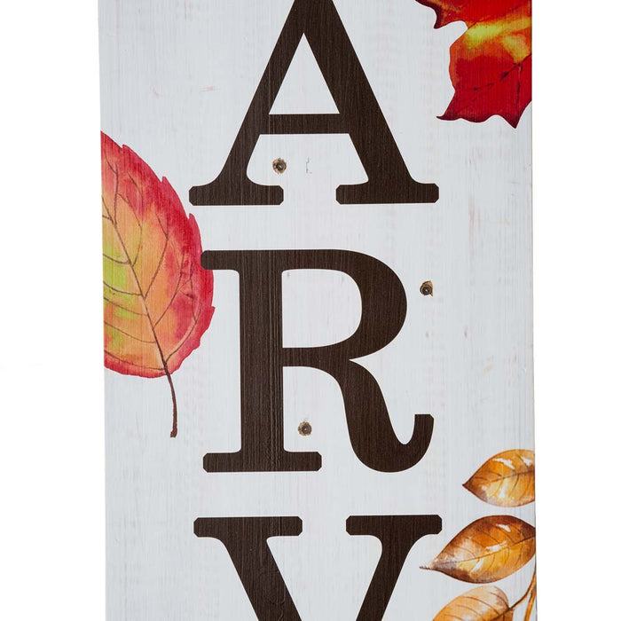42"H Fall Lighted Wooden "Happy HARVEST" Porch Board Sign