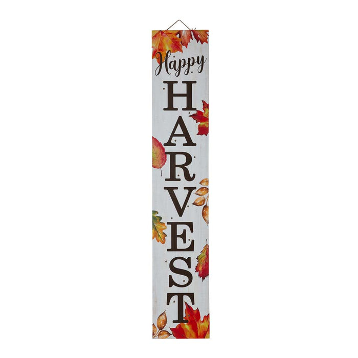 42"H Fall Lighted Wooden "Happy HARVEST" Porch Board Sign