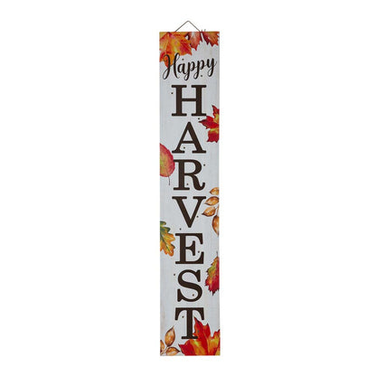 42"H Fall Lighted Wooden "Happy HARVEST" Porch Board Sign