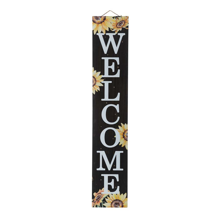 42"H Fall Lighted Wooden "WELCOME" Porch Board Sign