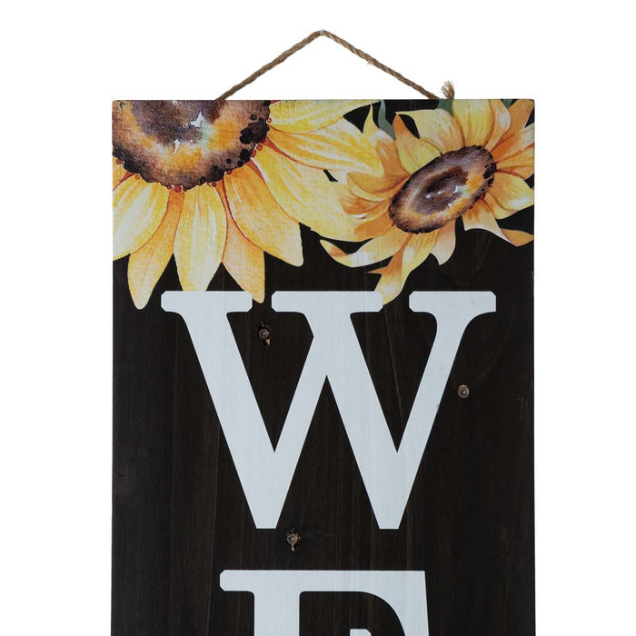 42"H Fall Lighted Wooden "WELCOME" Porch Board Sign