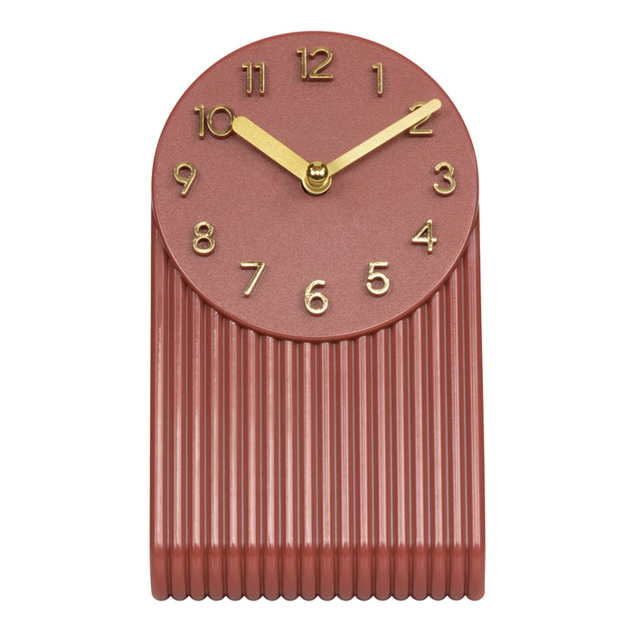 437-3015BR Groves Table Clock - Brick Red
