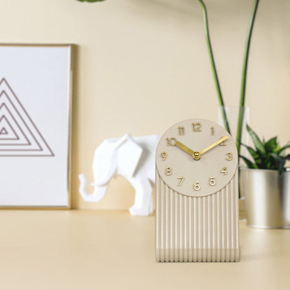 437-3015SW Groves Table Clock -Soft White