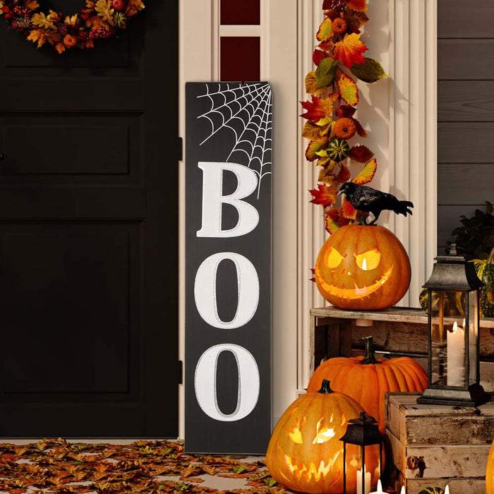 47.83"H Wooden BOO Porch Sign (KD)