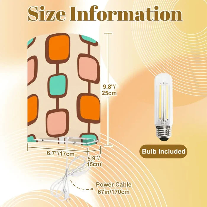50s Retro Wall Sconces Set – Smart LED Geometric Orange - retro wall sconces