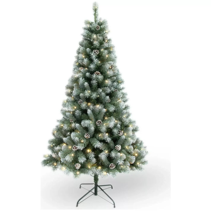 5ft Blue Oscar With Pinecones Prelit