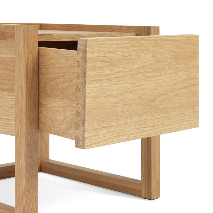 60 Hana 1 Drawer Bedside Table - Oak | Compact Storage Solution