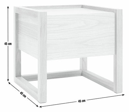 60 Hana 1 Drawer Bedside Table - Oak | Compact Storage Solution