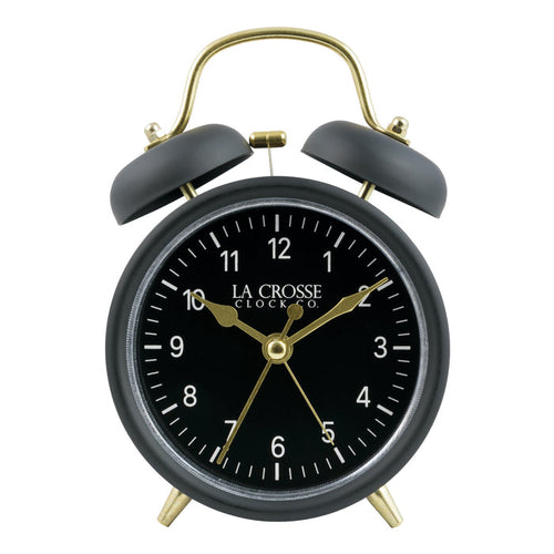 617-3314BG Twin Bell Alarm Clock - Black