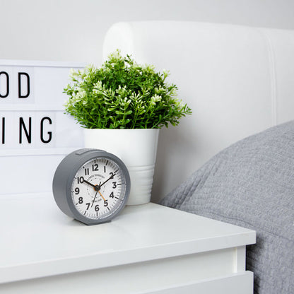 617-710 Atomic Analog Alarm Clock – Gray