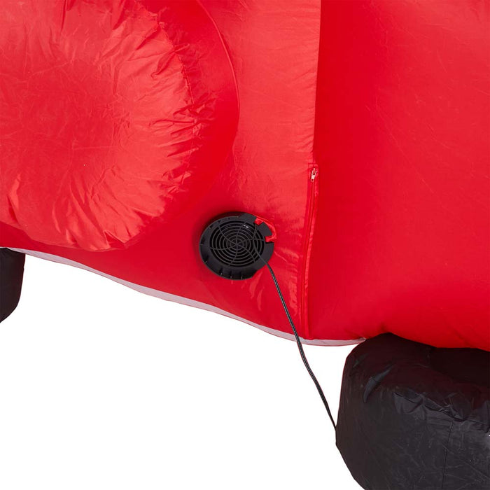 7 ft Lighted Inflatable Santa in Truck  Décor