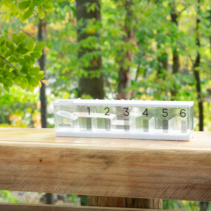 705-111 Cascading Rain Gauge close up Lifestyle