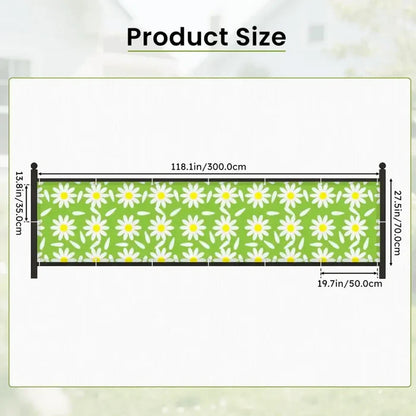 70s Daisies Fence Cover – Retro Waterproof Garden Privacy Screen - Retro Privacy Screen