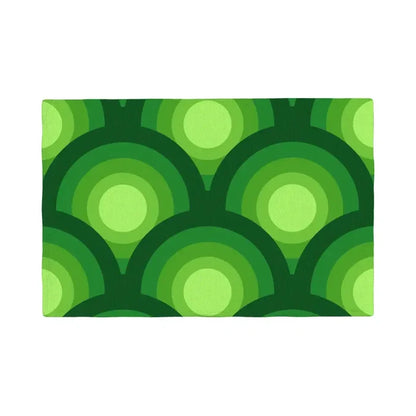 70s Green Midcentury Modern Placemats – Double Sided Retro Table Mats - retro table linen
