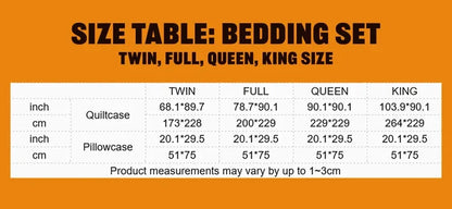 70s Orange Brown Retro Bedding in 4 Sizes – Midcentury Quilt Cover Set - retro bedding