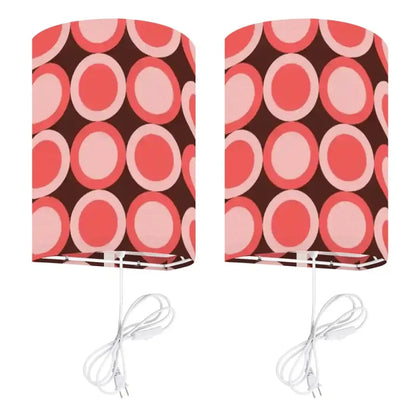70s Retro Wall Sconces Set – Smart LED Pink Brown Geometric Circles - US Plug - retro wall sconces