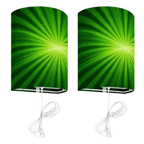 70s Retro Wall Sconces Set – Smart LED Sunburst Green - US Plug - retro wall sconces