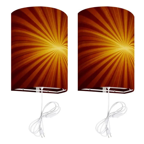 70s Retro Wall Sconces Set – Smart LED Sunburst Orange - US Plug - retro wall sconces