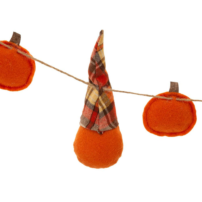 72"L Fall Fabric Gnomes Garland