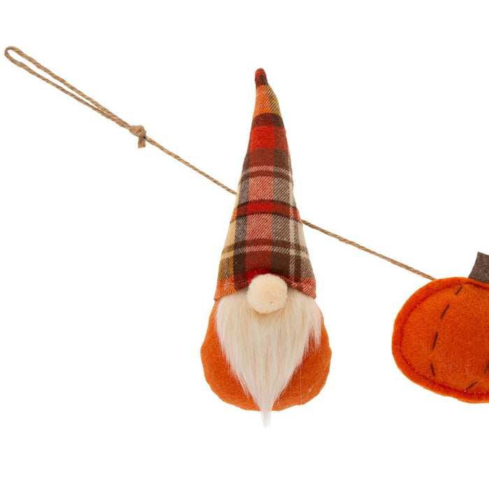 72"L Fall Fabric Gnomes Garland