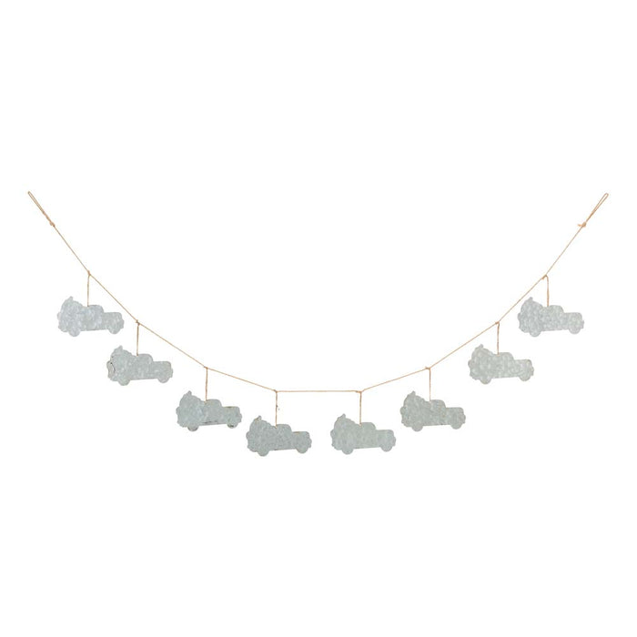 72"L Fall Metal Trucks Garland